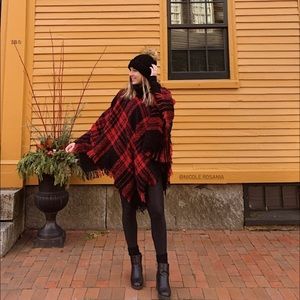 Plaid Poncho